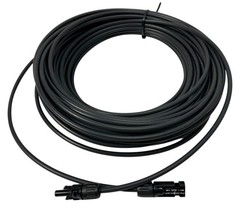 Pacific Coast Wires — 10 AWG PV Wire, Black, 25′, MC4 M/F (PCWCBLK25MC4MF)