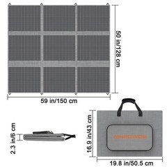 MHPOWOS 400W Watt Solar Panel Blanket Portable Folding for Power Station Camping
