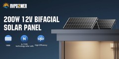 200W 1200W N-type Bifacial Solar Panel 12V Mono 18BB High-Efficiency PV Off-Grid