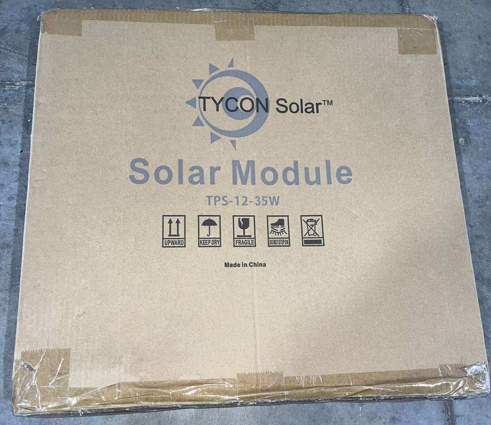Tycon Power Systems TPS-12-35W 35W 12V Solar Panel 21.5×19.3 *BRAND NEW*