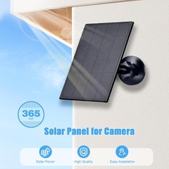 Solar Panel for Security Camera, 2W Solar Charger with Micro USB & USB-C Port…