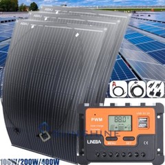 12V 400W Mono Flexible Solar Panel Power Charge Camping Home RV Battery Higher