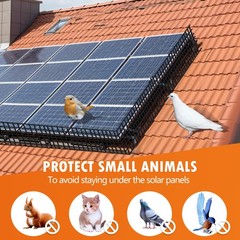 Solar Panel Bird Guard Mesh| 8in x 100ft Black PVC Coated Heavy Duty Galvaniz…