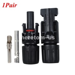 Lot 1-100Pairs 1000V 30A Male & Female Wire Cable Solar Panel Connector Plug Set