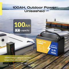 12V 100Ah LiFePO4 Lithium Battery BMS 15000+ Cycles For Solar Golf Cart Marine