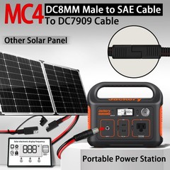 Versatile 6FT SAE to DC8mm Power Adapter with DC7909 Converters for Generators