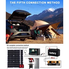 10000W Solar Kit Inverter 12V24V-110V/220V + 2pcs Solar Panels + Controller 100A