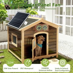Solar Powered Chicken Coop Fan Kit – 20W Exhaust Fan, Dual 3500RPM, Waterproof,