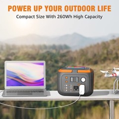SinKeu 300W 260Wh Portable Power Station, 70000mAh Solar Generator