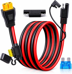 XT60 to SAE Connector, 10AWG XT60 Connector Extension Cable with Inline Fuse 15A