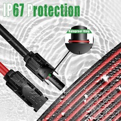 Twin Wire Solar Extension Cable 30FT – 10AWG (6mm²) Solar Panel Tinned Copper…