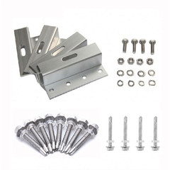 4PCS Solar Panel Mounting Brackets,Aluminum Flat Roof Wall Set Panels Wall Kits