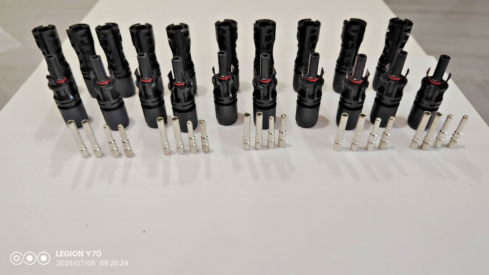10 Pairs 60A 1500V Solar Panel Connectors MC4 Compatible with Pins for 10mm² Cab