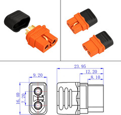 10AWG 2FT Solar to XT60i Cable 2 10 25 35 50 75 100FT Solar Connector to XT60i