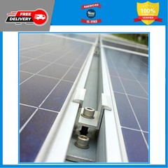 100 Pack Solar Panel Mid Clamps 1.06 Inch Aluminum Mounting Bracket Kit