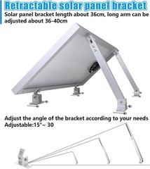 Adjustable Aluminum Solar Panel Mounting Brackets Support up to 400W for Roof…