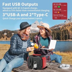 GOFORT 500W Portable Power Station 540Wh Solar Generator 1000W Peak for Camping