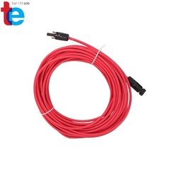 Solar Panel Extension Cable 4mm² 20M Red+Black w/M4 Plug for Outdoor Power Syste