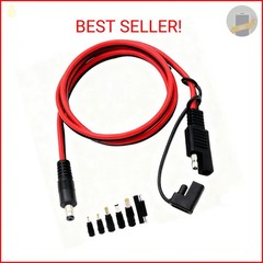 COMeap SAE to DC Adapter for Jackery Solar Panel, 3FT SAE Plug to DC5521 Male Co
