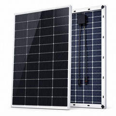 2PCS 100W Bifacial Monocrystalline Solar Panels N-Type MC4 IP67 RV Off Grid Kit