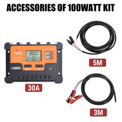 100W 18V Flexible Mono Solar Panel Home Power Station Camping RV Battery Charge