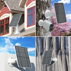 4W Solar Panel Charger Adjustable eufyCam 2/2 Pro/2C/2C Pro/E Security Camera