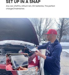 Upgraded 7.5W Portable Solar Charger – Safe and Efficient for 12V Batteries