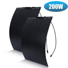 Flexible 200W Mono Solar Panel 12V/24V/36V Power Camping Home RV Battery Charge