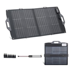 VEVOR 100W Bifacial Solar Panel Foldable Monocrystalline Solar Panel Charger
