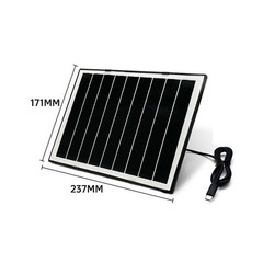 7W Solar Panel for Security Cameras with Adjustable Wall Mount Bracket