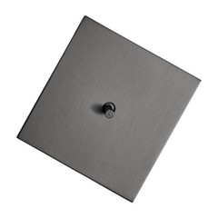 86mm For toggle Switch Socket Panel Matte Gray Stainless Steel for Interior Use
