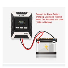 20-60A MPPT Solar Charge Controller Charger 12V/24V/48V with Color LCD Display E
