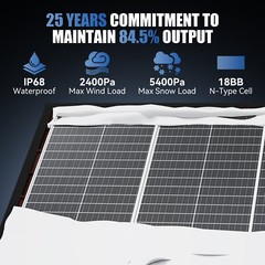 Rvpozwer 100W 200W 400W 12V/24V Mono Solar Panel 18BB Cell RV Home Off Grid US
