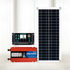 6000W 100A 110V Solar Panel Kit Complete Solar Power Generator Home Grid Syste