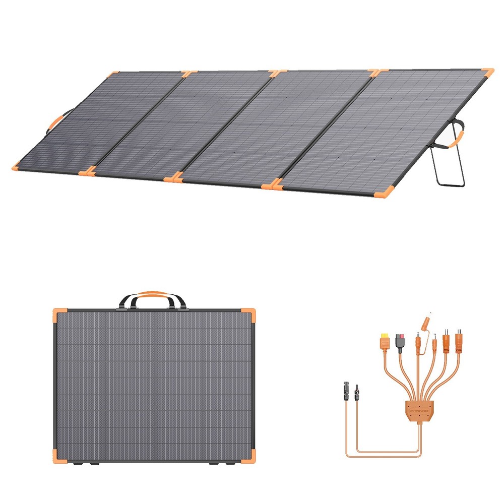 MHPOWOS 400W Solar Panel Bifacial IP68 Waterproof Camping Outdoor Solar Kit