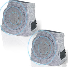 2-Pack Solar Rock Speakers with Lights – Water-Resistant for Outdoor Use