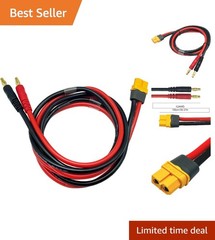 Fast Charging XT60H to 4mm Banana Adapter Cable – Durable 3FT 12AWG Wire