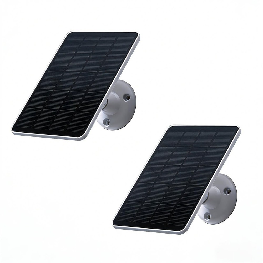2 Pack Solar Panels Compatible with WYZE Battery Cam Pro, Solar Panels for Wirel