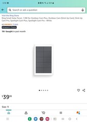 Ring Camera Small Solar Panel Sealed