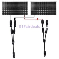 Solar Panel Y Branch Cable Connection Waterproof Adapter Connector Extension