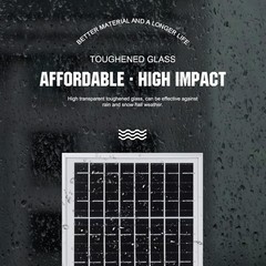 Lightweight 10W Solar Panel for Quick Charging of 12V Systems – Easy Install