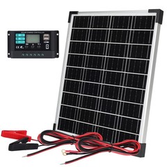 Solar Panels Kit 20W Monocrystalline 12V 10A Charge Controller – Off Grid +20.0