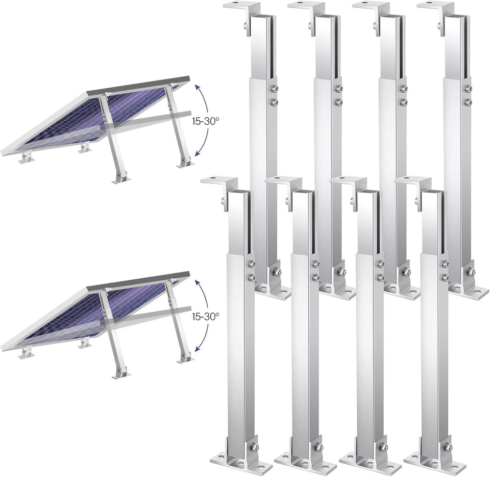 8 Pcs Adjustable Solar Panel Tilt Mount Brackets Aluminum Alloy Solar Panel Moun