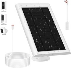 Solar Panel for Ring Camera(2nd Generation) Dustproof Waterproof 5W Solar Pan…