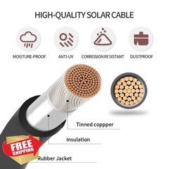 ELFCULB 20FT 12AWG Solar Extension Cable Pair