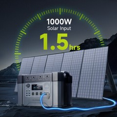 ALLPOWERS 2400W Portable Power Station Generator With 100W Flexible Solar Panels