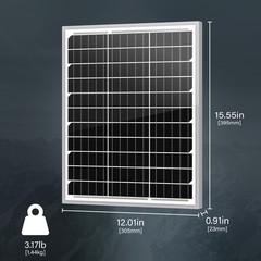 20W 12V Solar Panel Monocrystalline PV Module Designed for 12V Off Grid Syste…