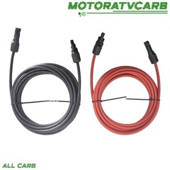 ALL-CARB 10 AWG 15 FT Solar Panel Extension Cable Wire Connector Black + Red
