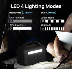 300W Portable Power Station, 192Wh Large Power Bank, 8 Ports