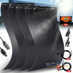 200/400W Flexible Solar Panel Mono Portable Power Camping Home RV Battery Charge